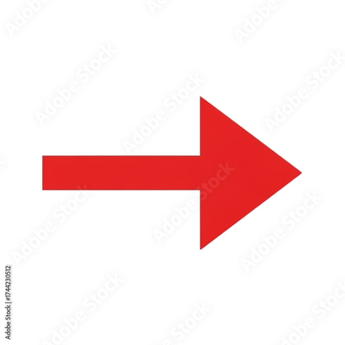 Simple right-pointing red arrow, icon