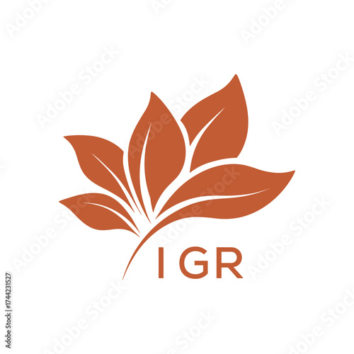 Botanical Nature Logo with Leaves in Brown, IGR Later Logo, Abstract Floral Logo for Natural Products

IGR leaf logo, IGR minimalist logo, IGR nature logo, IGR botanical design, IGR floral emblem, IGR