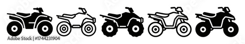 Collection of five quad bikes
