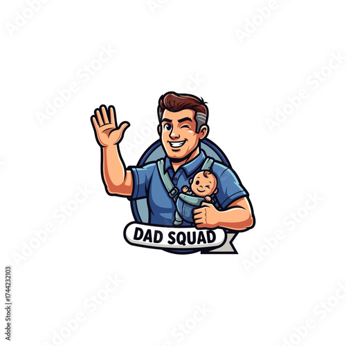 Dad icon flat vector design.