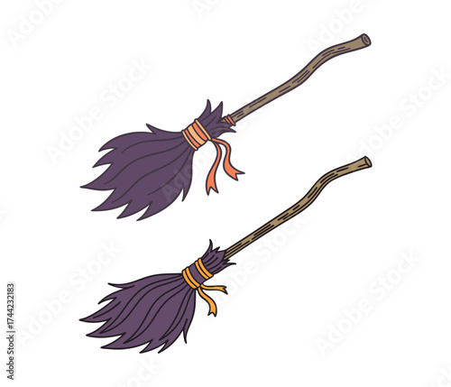 broom isolated on white