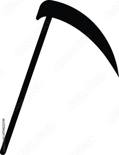 Scythe silhouette vector art illustration