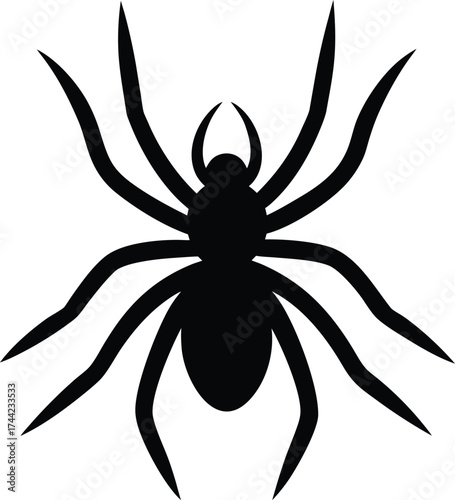 Spider decorations silhouette vector art illustration