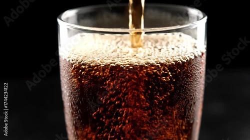 Wallpaper Mural Refreshing Liquid Pouring into a Glass Against a Dark Background Torontodigital.ca