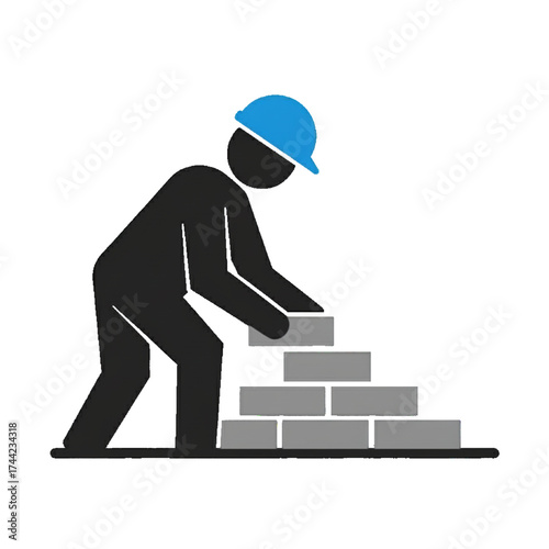 Bricklaying Worker icon