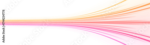 Pink and orange stripes flow smoothly across a transparent PNG background, creating a warm and vibrant motion effect. Their glowing edges highlight energy and dynamic movement. Perfect for lively, mod
