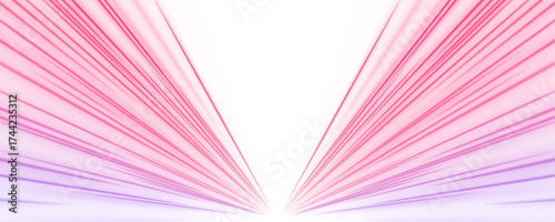 Pink glowing horizontal speed lines with orange and yellow hints create dynamic airflow in PNG format. The vibrant colors emphasize energy and motion perfectly. Ideal for futuristic tech designs.