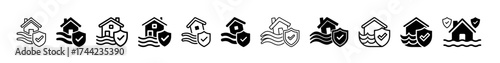 Collection of house insurance and protection icons