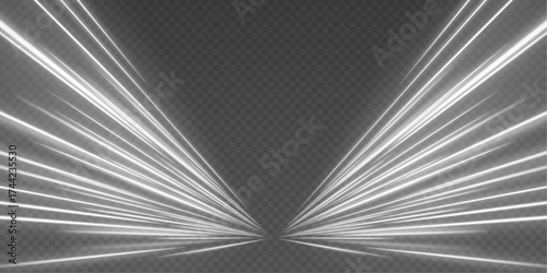 White vortex spirals curve inward creating a corridor of swirling snow and wind. The transparent background highlights the tunnel’s depth and dynamic flow. Great for winter storm and weather designs.