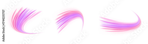 Neon pink and violet curves swirl like a high-speed data stream. The motion effect reflects constant digital activity. Suitable for technology, analytics, and innovation visuals.PNG