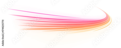 Glowing pink and purple strokes form a swirling data tunnel effect. The radiant twist creates depth and motion, evoking fast digital transmission. Ideal for tech branding. PNG