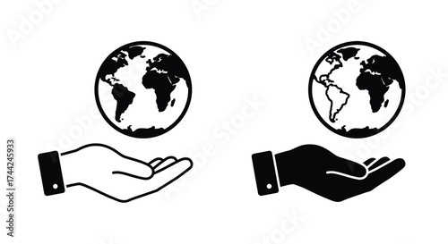 Hands cradling the earth representing care and global responsibility