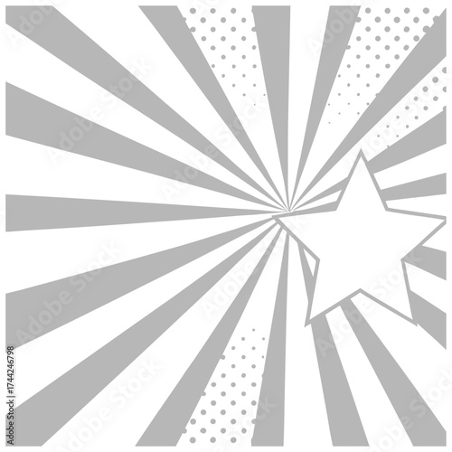 Radiating Sunburst Background with Glowing Light Rays