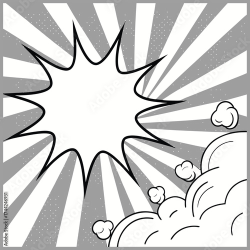 Radiating Sunburst Background with Glowing Light Rays