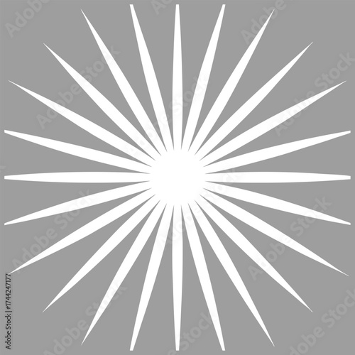 Radiating Sunburst Background with Glowing Light Rays