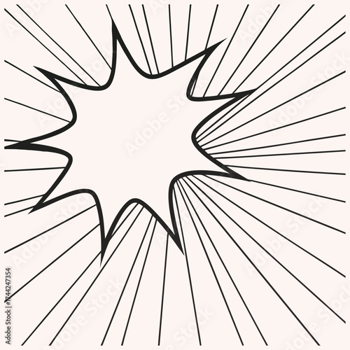 Radiating Sunburst Background with Glowing Light Rays