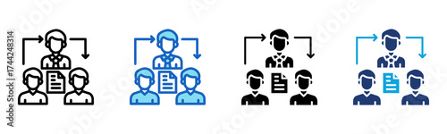 Workflow System icon Multi Style Vector Illustration