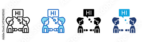 Welcome Team icon Multi Style Vector Illustration