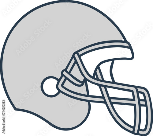 American football helmet sports equipment protective gear athletic headwear game day gear vector