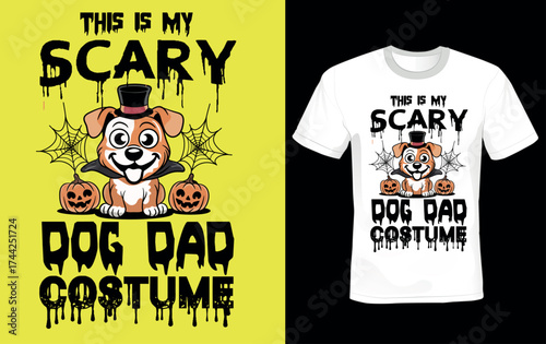 This is my scary dog dad costume Pet Halloween Party t shirt
