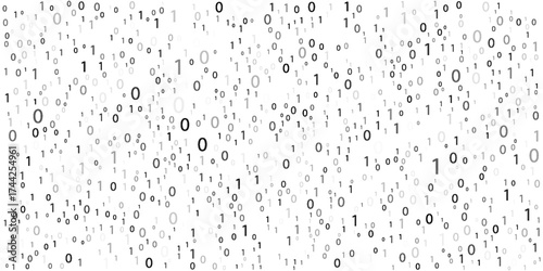 Abstract digital background with ones and zeros. Vector graphic pattern with binary code