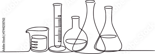Laboratory glassware collection scientific instruments science experiment