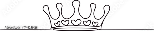 Ornate crown with heart embellishments hearts regal