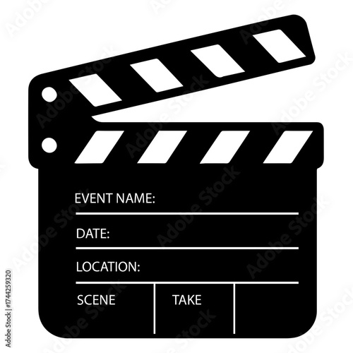 Custom Printable Movie Clapboard Event Sign Prop