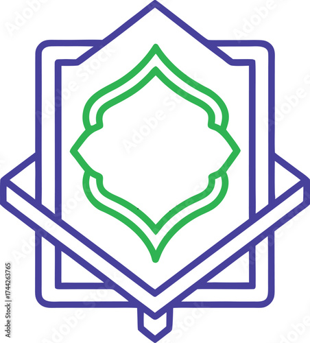 Holy Quran Book Vector Icon