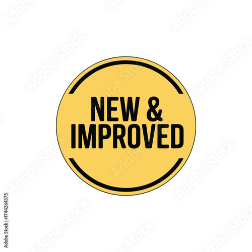 New and improved product label sticker