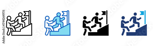 Motivational Support icon Multi Style Vector Illustration