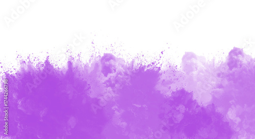 Valokuva Vibrant purple powder explosion isolated on transparent background creates a cap