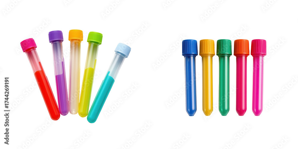 Fototapeta premium Colorful Test Tubes Filled with Liquid for Science Experiments