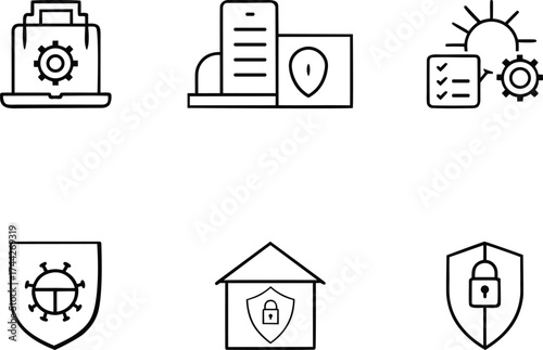 Security, Safety and Protection icon, Security, Safety and Protection vector illustration design collection