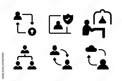 Security and Privacy User Management Icons