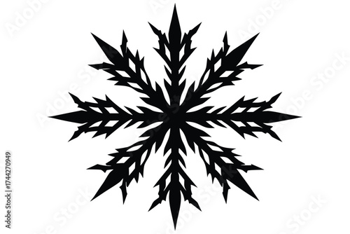 frost pattern simple line art silhouette vector icon