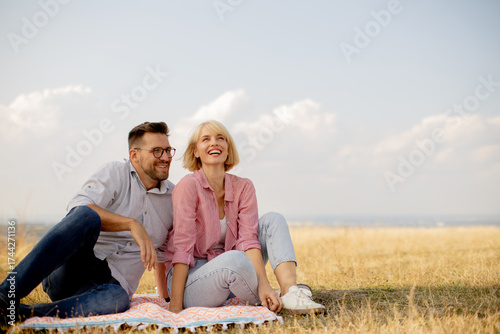 Couple enjoys a sunny day o...
