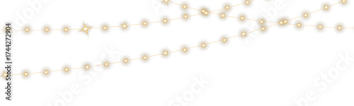 Festive glowing string lights for Christmas decoration