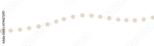 Festive glowing string lights for Christmas decoration