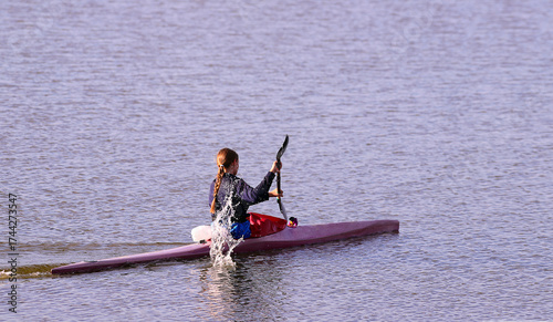 Kayak turn... Tactics of the future champion.....