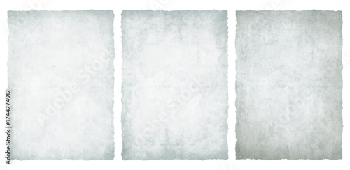 Vintage blank paper sheet with torn edges. Antique ragged worn paper background texture
