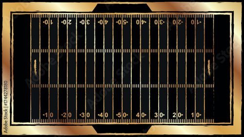 Football Black Field EPS. American Football Field with Line and Grass Texture. touch downs vector illustration