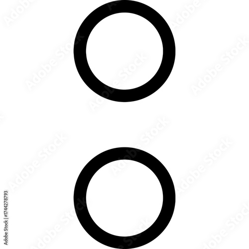 Colon punctuation mark outline icon vector