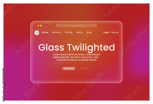Neon Gradient Landing Page UI Hero Design