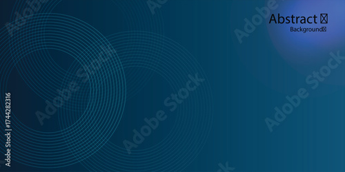 Abstract dark blue background. Modern shiny curve lines pattern. Minimalist design elements. Futuristic concept.