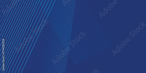 Abstract blue background with hexagon lines. Modern shiny blue gradient. Futuristic technology concept.