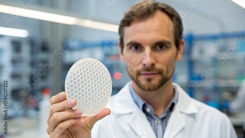 Wallpaper Mural Researcher Explores Metamaterial Lens Design in Laboratory, Showcasing Innovation and Advancements in Optical Science and Technology Torontodigital.ca