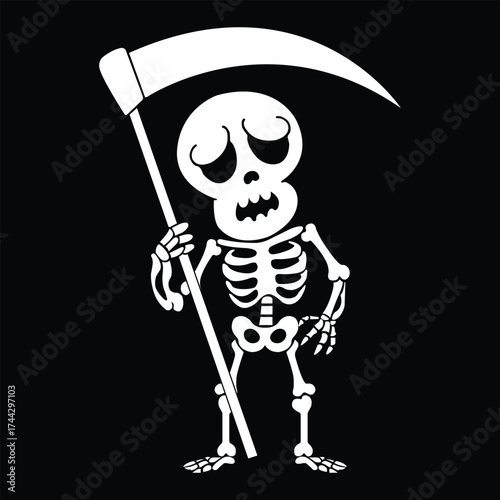 Halloween special funny skeleton silhouette design