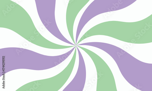 Pastel Green Purple and White Swirling Radial Pattern Background abstract