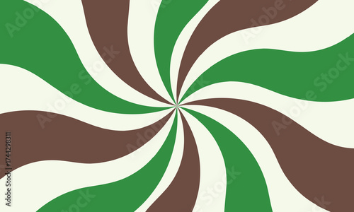Swirling Green Brown and Cream Abstract Background Pattern spiral